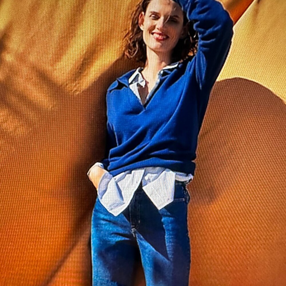 COPY - J.Crew Cashmere collared V-neck sweater